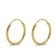 Componenti di metallo DQ Orecchini a cerchio 20mm oro (privo di nichel)