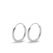 Componenti di metallo DQ Orecchini a cerchio 15mm argento (privo di nichel)