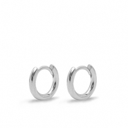 Componenti di metallo DQ Orecchini a cerchio 11mm argento (privo di nichel)