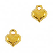 Ciondoli di metallo DQ cuore oro (privo di nichel)