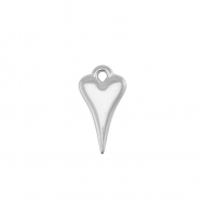 Ciondoli di metallo DQ cuore argento antico