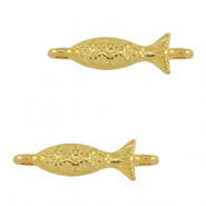 Ciondoli di metallo DQ connettore pesce oro (privo di nichel)
