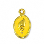 Ciondoli di metallo DQ conchiglia giallo-oro (privo di nichel)