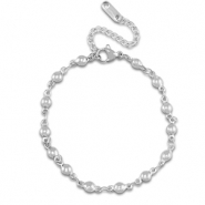 Bracciali in acciaio inossidabile tondo argento