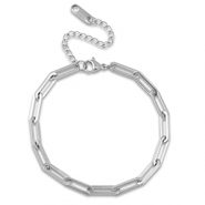 Bracciali in acciaio inossidabile maglia argento
