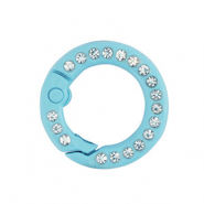 Componenti colorati anello bris&eacute; portachiavi blu chiaro