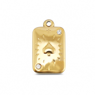 BY31&reg; Ciondoli in acciaio inossidabile carta di picche oro