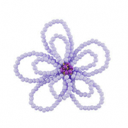 Ciondoli in acciaio inossidabile fiore viola lavanda
