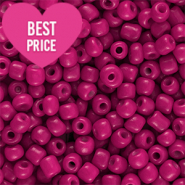 Perline di vetro rocailles 8/0 (3mm) rosa magenta