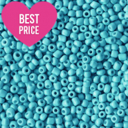 Perline di vetro rocailles 12/0 (2 mm) blu chiaro