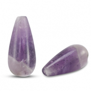 Perline in pietra naturale Ametista goccia viola