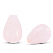 Perline in pietra naturale Quarzo goccia rosa chiaro