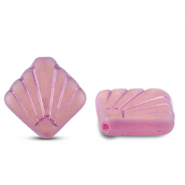 Perline Rep. Ceca diafan 17mm trasparente rosa AB-rosa