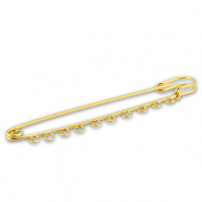 Componenti di metallo spilla decorativa con 10 anellini oro