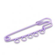 Componenti colorati spilla decorativa con 5 anellini viola