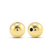 Perline metallizzate tonde 8mm oro metallico