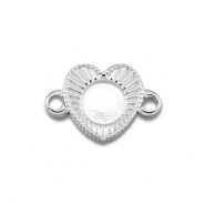 BY31&reg; Distanziatore in acciaio inossidabile con castone per SS20 fondo piatto argento