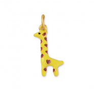Ciondoli di metallo giraffa giallo-marrone-oro