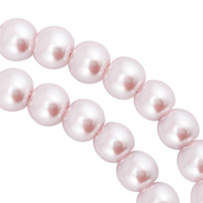 Perline di vetro con effetto perlato 6mm pastello rosa chiaro