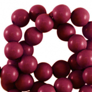 Perline in acrilico 4 mm lucido rosso ciliegia