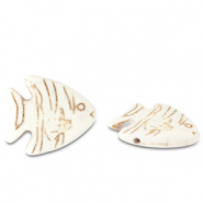 Perline di ceramica pesce biancastro