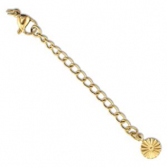 Componenti in acciaio inossidabile allungatrice set fiore con chiusura moschettone oro