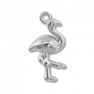 Ciondoli in acciaio inossidabile flamingo argento
