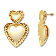 Orecchini alla moda cuore oro