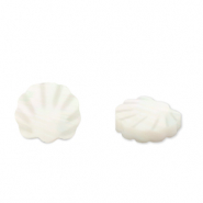 Perline di conchiglia conchiglia di capesante bianco (colore naturale)
