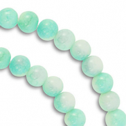 Perline di vetro 8mm turchese menta