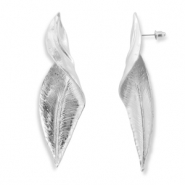Orecchini alla moda foglia argento