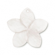 Ciondolo di conchiglia fiore bianco