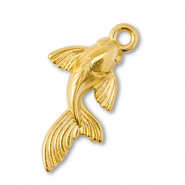 Ciondoli di metallo DQ pesce oro (privo di nichel)
