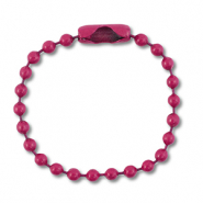 Componenti colorati anello catena a palline con chiusura viola magenta
