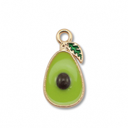 Ciondoli di metallo smalto avocado oro-verde oliva