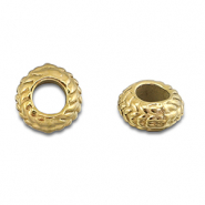 Perline in acciaio inossidabile anello 8mm oro