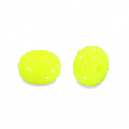 Perline in resina rondella 10mm giallo neon