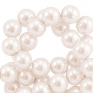 Perline di vetro con effetto perlato 8mm rosa crema
