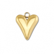 Ciondoli in acciaio inossidabile cuore oro