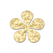 Ciondoli in acciaio inossidabile fiore oro