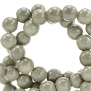 Perline di vetro 4 mm opache verde olivastro