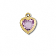 Ciondoli in acciaio inossidabile cuore oro-rosa chiaro