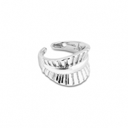 Orecchini in acciaio inossidabile ear cuff argento