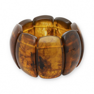 Bracciali in resina trasparente marrone ambra