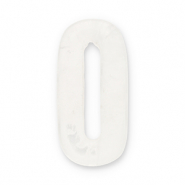 Perline in pietra naturale Quarzo ovale trasparente bianco