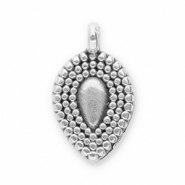 Ciondoli di metallo DQ goccia argento antico (privo di nichel)