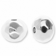Perline di metallo DQ sfaccettata argento antico (privo di nichel)