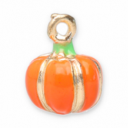 Ciondoli di metallo zucca arancione-oro