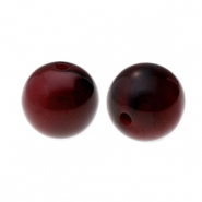 Perline in acrilico 12 mm melanzana rossa