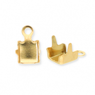Componenti in acciaio inossidabile terminale per catena strass 4mm oro